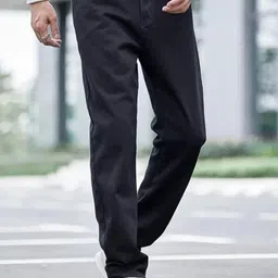 Playfeel Men Jean Mid-Rise Low Distress Straight Jeans image 5