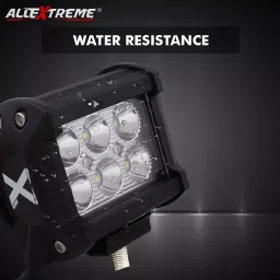 ALLEXTREME 6 LED Fog Light 4-inch Double Output Power Spot Flood Water Resistant Driving Lamp with Handlebar Switch for Motorcycle Bike Car Off-road ATV SUV (18 W) -2 Pieces-picture-48
