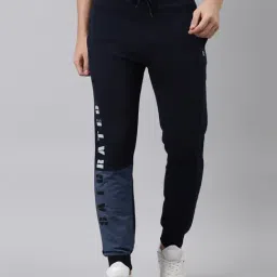 Dixcy Scott Originals Navy Cotton Regular Fit Colour Block Joggers-picture-34
