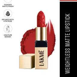 Lakme Rouge Bloom Long Lasting Powder Matte Bullet Lipstick 4g - Scarlet Rose 209-picture-41