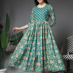 Pristyle Floral Printed Fit & Flare Maxi Dress-picture-28