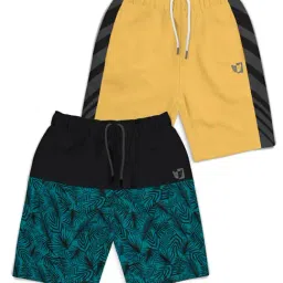 HELLCAT Kids Multi Color Block Shorts (Pack Of 2)-image-96