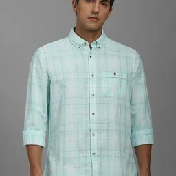 Louis Philippe Sport Men Slim Fit Tartan Checks Opaque Checked Casual Shirt-picture-27