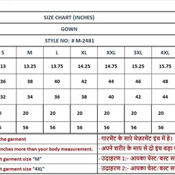 madhuram textiles Womens' Chinon Embroidery Work Long Gown(M-2481 Orange) image 5