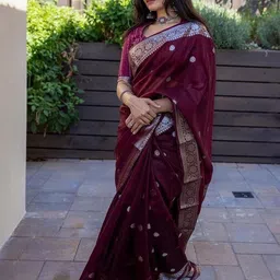 Parampara Ethnic Woven Design Zari Pure Silk Banarasi Saree image 2