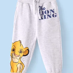 Babyhug Disney Cotton Looper Full Length Track Pants with The Lion King Graphics - Grey-picture-28