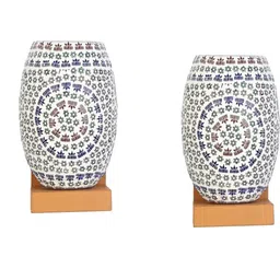 1ST TIME Multicoloured & Multicoloured Colourblocked Wood Cylinder Shaped Wall Lamp-picture-33