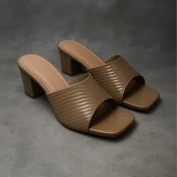 DressBerry Textured Party Block Sandals-picture-18