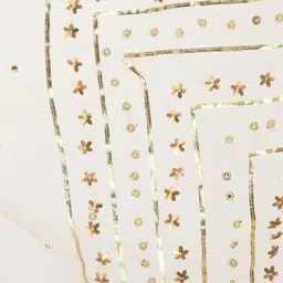 A R SILK DUPATTA HUB Embroidered Leheriya Dupatta with Mirror Work image 3