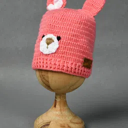 Funkrafts Knit Animal Designed Ear Applique Detailed Cap - Pink - Circumference 39 Cm image 5