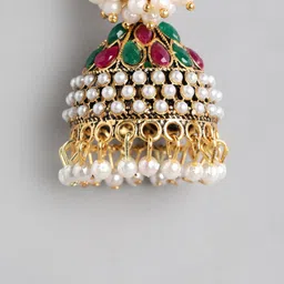 Anouk Glod Plated Jhumkas Earrings image 2
