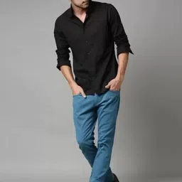 krishna boutique Spread Collar Slim Fit Cotton Chest Pocket Casual Shirt-picture-39