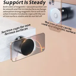 Luxury Kase Suction Cup Magnetic Phone Stand for Desk and Car iPhone 16 Pro Max image 4