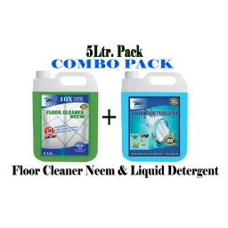 RARRS 5 L Liquid Detergent & 5 L Floor Cleaner Liquid with Neem Fragrance C-LD-FCG-10 image 2