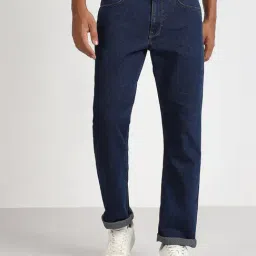 Lee Indigo Blue Cotton Regular Fit Jeans-image-66
