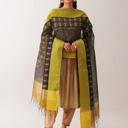 JAYPORE Printed Cotton Silk Dupatta image 1