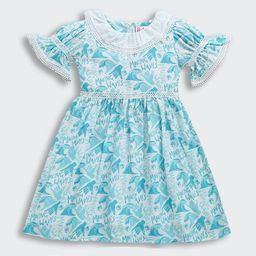 Tiny Girl Print Flutter Sleeve Fit & Flare Dress-picture-10
