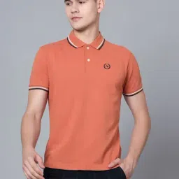 Cantabil Light Brown Cotton Regular Fit Polo T-Shirt-picture-37