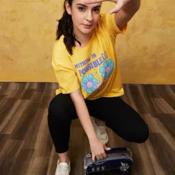Globus Yellow Cotton Graphic Print T-Shirt-picture-18