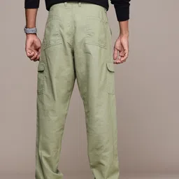 The Roadster Life Co. Men Relaxed Fit Cargos Trousers image 3