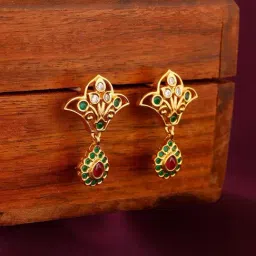 GIVA 92.5 Sterling Silver Vintage Pear Drop Jhumki for Women-image-51
