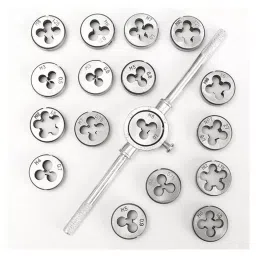 uptodateprouducts Tap and Die Set Masonry 3 to 12 mm Dia. Chrome Finish High-Quality Steel (Set of 40 Pcs) image 5