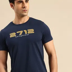 Being Human Typography Printed Pure Cotton T-shirt image 1