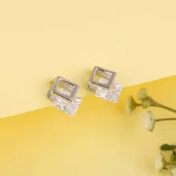 GIVA 92.5 Sterling Silver Square Shape Earrings for Women-picture-24