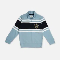 Pepe Jeans Kids Blue Striped Full Sleeves Sweatshirt-image-84