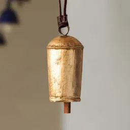 ExclusiveLane Golden And Brown Iron Musical Wind Kutch Decorative Hanging Wind Chime-image-3