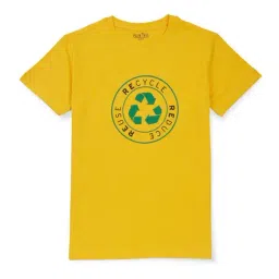 Palm Tree Kids Yellow & Green Cotton Printed T-Shirt-picture-30