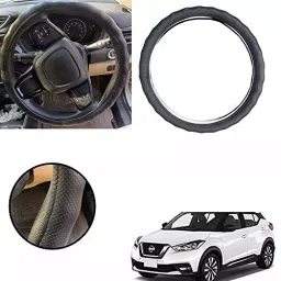 Auto Pearl Ring Type Car Steering Wheel Cover (Gold Full Cola) Compatible with Kicks 2019-picture-16