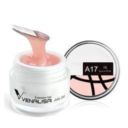 VENALISA UV Sculpture Nail Extension Hard Jelly Builder Gel - 15 ml -Apricot Pink A17 (S)-picture-23