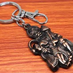 aura Bajrangbali Ram Bhakt Hanuman Keyring Keychain For Bike Car Home Men Women Boys Girls Metal Keychain image 5
