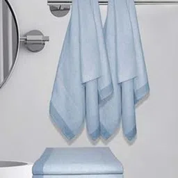 Aura Blue 5 Cotton 210 GSM Bath Towel-image-82
