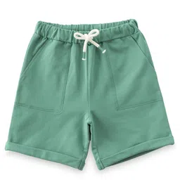 JusCubs Cotton Knit Solid Shorts - Green-picture-14