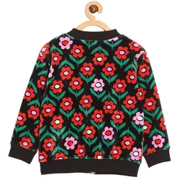 The Mom Store Cotton Full Sleeves Floral Printed Zipper Jacket - Multi Colour image 3
