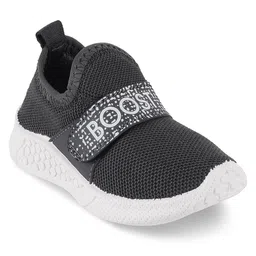 Jazzy Juniors Boost Text Designed Slip On Sneakers - Grey image 3