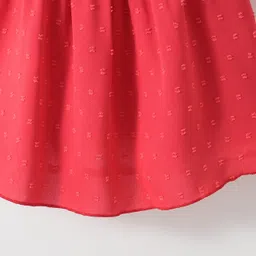 Kookie Kids Half Sleeves Texture Top- Red image 5