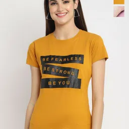 Dreambe Women Typography Printed T-shirt-picture-34