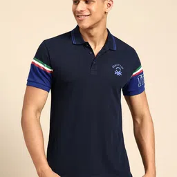 United Colors of Benetton Brand Logo Printed Polo Collar T-shirt image 4