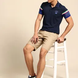 United Colors of Benetton Brand Logo Printed Polo Collar T-shirt image 5