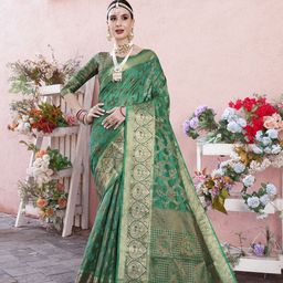 Anouk Rustic Woven Design Zari Organza Banarasi Saree-picture-31