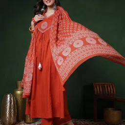 KIMAYRA Women Solid Viscose Rayon Kurta Sets-image-36