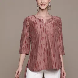 ZIYAA Brown Printed Tunic image 4