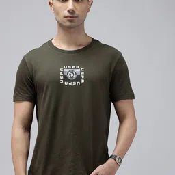 U.S. Polo Assn. Denim Co. Slim Fit Brand Logo Printed Pure Cotton T-shirt image 4