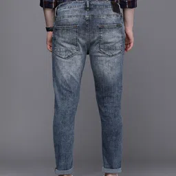 Voi Jeans Men Blue Skinny Fit Low Distress Light Fade Stretchable Jeans image 3