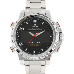 WEIDE Unisex Dial & Stainless Steel Bracelet Style Straps Analogue and Digital Tachymeter Watch WH6102-1C image 5