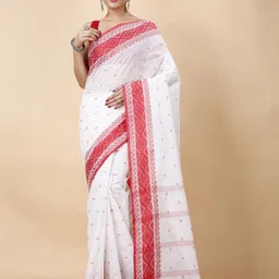 SRILOK Woven Design Pure Cotton Taant Saree-picture-14
