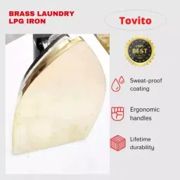 Tovito Brass 6.5 kg Lpg Gas Iron Press with 3 m Pipe, High Pressure Regulator, Controller image 2